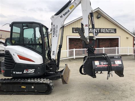 bobcat mini excavator mower attachment|mini excavator quick attach system.